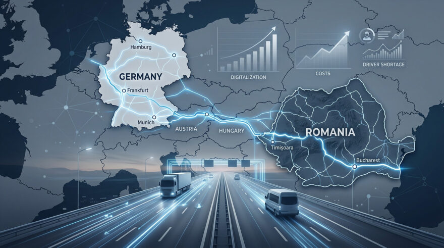 Tendințe transport România-Europa 2026-2030: digitalizare, criză șoferi, costuri